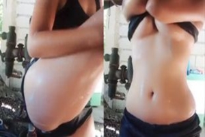 Pinay from BIGO Probinsyana GF Naligo sa harap ng bahay
